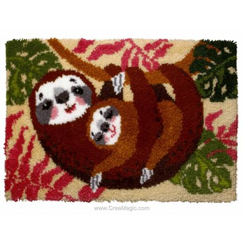 Kit Coussin Point Noué DIY – Motif Paresseux, 43x43 Cm, Crochet Automatique | Loisir Créatif, Décoration Maison, Cadeau Fait Main - 7