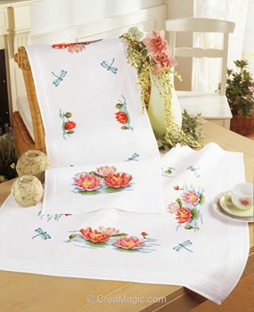 Vervaco Kit de broderie au point de nappe - Vrilles bleues