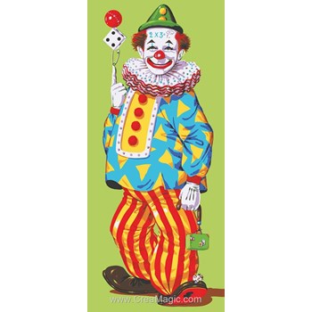 Canevas Pour Enfant MARGOT – Clown, Fabrication Française, Neuf