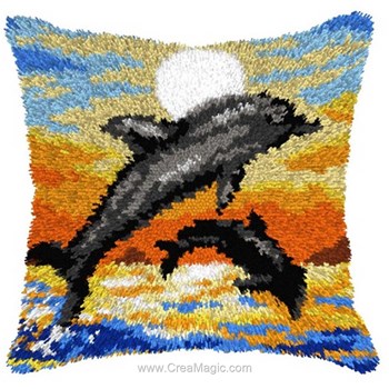 Dauphins et coucher de soleil canevas chez SEG