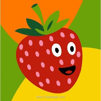 Kit canevas SEG pour débutant happy fraise