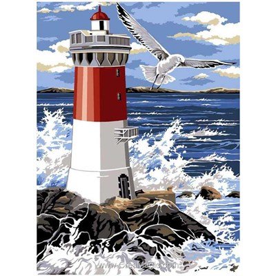 Le phare et la mouette canevas de SEG