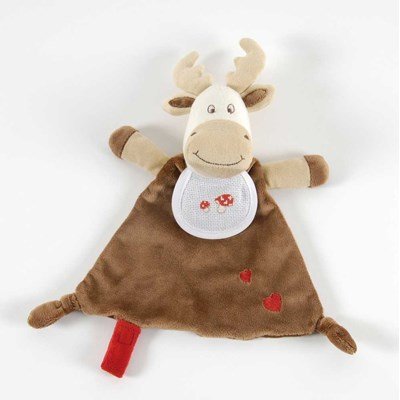 Doudou bébé à broder caribou + coffret cadeau DMC