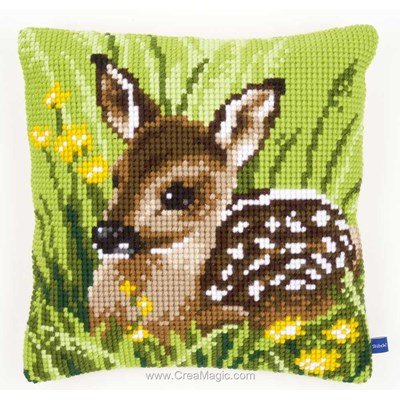 Kit coussin Vervaco au point de croix petit faon