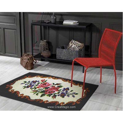 Kit tapis point noue mary poppins floral - Smyrnalaine