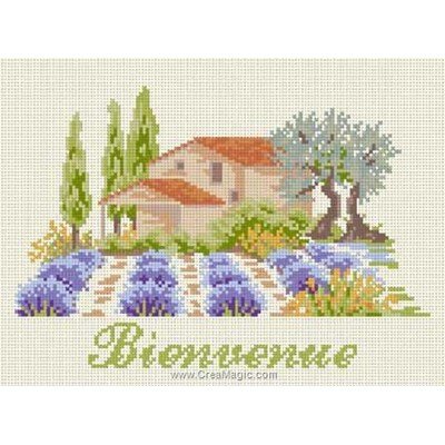 Fiche de point de croix Anagram bienvenue provence