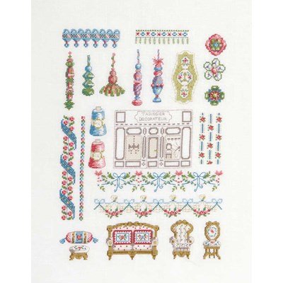 Kit broderie point compté le tapissier décorateur - DMC