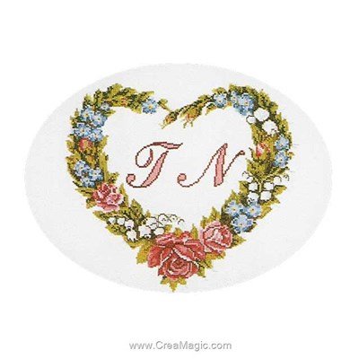 La broderie Thea Gouverneur poetry hart sur aida