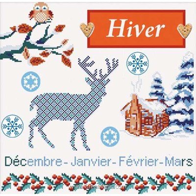 Point de croix compté tableau hiver - Princesse