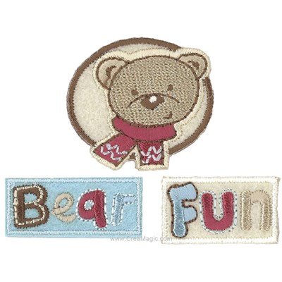 Ecusson thermocollant ourson bear fun - MLWD