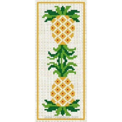 Marque pages ananas à broder - Luc Création