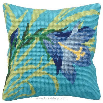 Coussin Collection d'art au point de croix lys sauvage