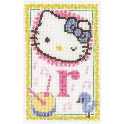 Broderie en point croix hello kitty lettre r - Vervaco