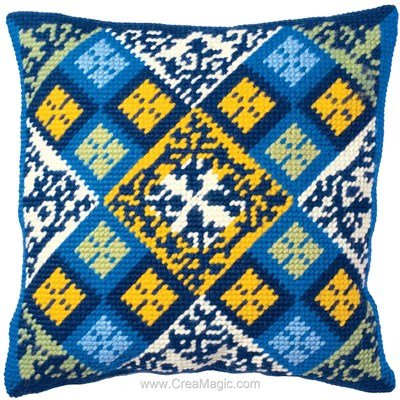 Kit coussin au demi point azulejos - Royal Paris