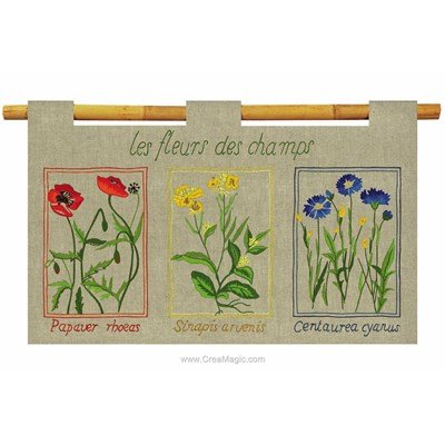 Kit de broderie traditionnelle les fleurs des champs de Princesse