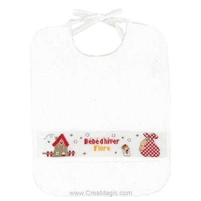 Kit bavoir à broder bébé noel mon premier noel Marie Coeur