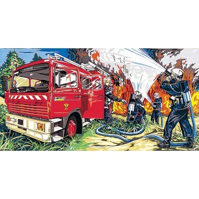 Les soldats du feu en action - pompiers canevas de SEG