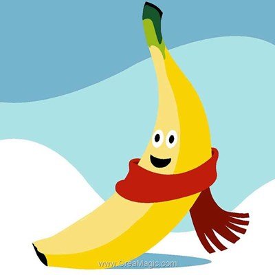 Kit canevas avec fils SEG happy banane