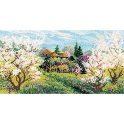 Riolis - 1169 - Bouquet de lys blanc - kit point de croix compté