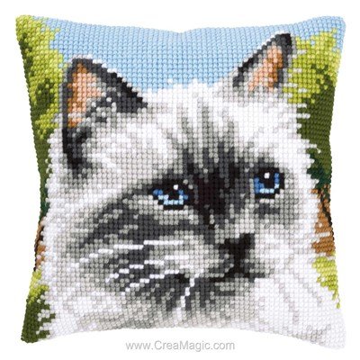 Kit coussin Vervaco chat siamois au point de croix