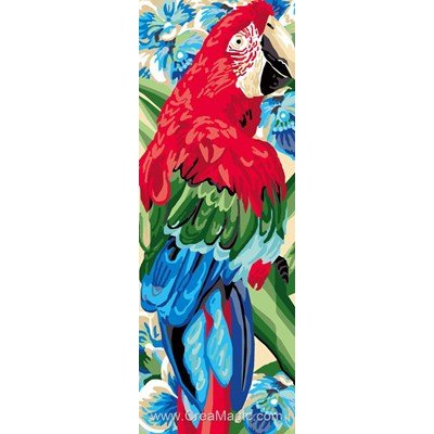 Luc Création canevas perroquet rouge