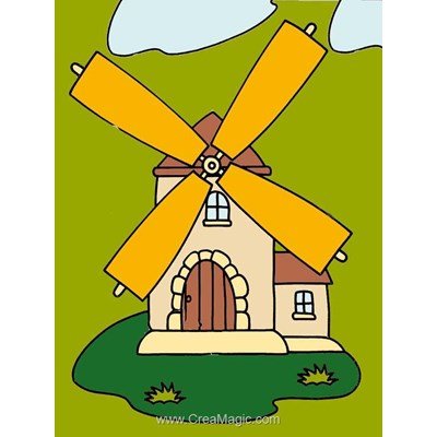 Tourne petit moulin kit canevas Luc Création pour enfants