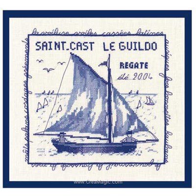 Le point de croix mer - saint cast 2004 le guildo de Le Bonheur Des Dames