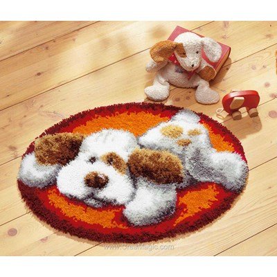 Tapis point noue Vervaco chien