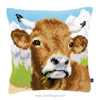 Coussin au point de croix la vache - Vervaco