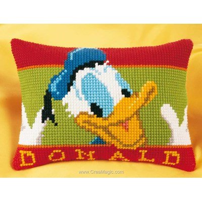 Coussin Vervaco au point de croix donald duck disney