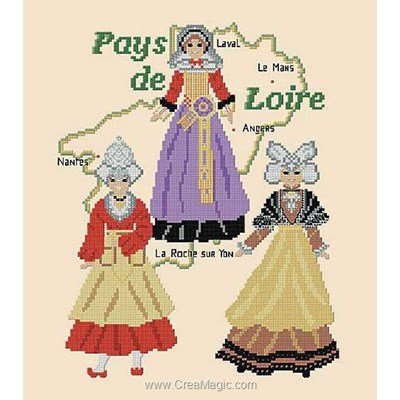 Broderie modele point de croix Catherine Debusne costumes des pays de loire