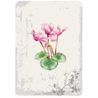 Broderie imprimée cyclamènes de Princesse