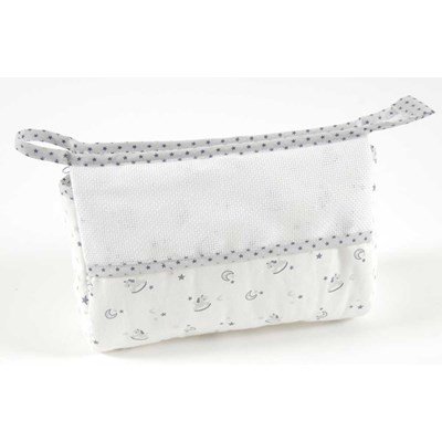 Trousse de toilette pour bébé à broder baby star - gris DMC