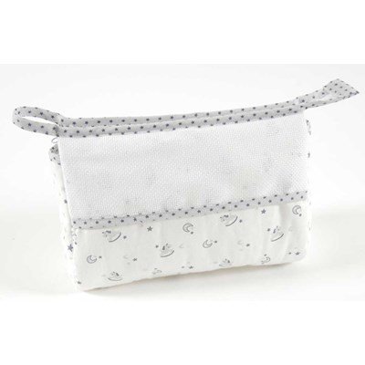 Trousse de toilette pour bébé à broder baby star - gris DMC