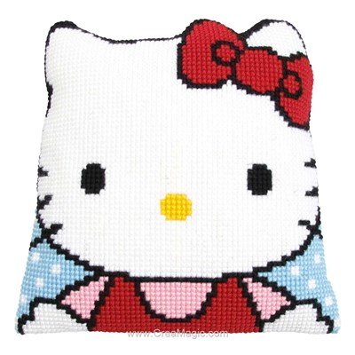 Kit coussin point de croix forme hello kitty de Vervaco