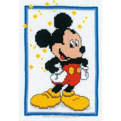 Modèle broderie point de croix Vervaco disney - mikey et les étoiles