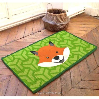 Kit tapis point noué le renard mosaique - Smyrnalaine