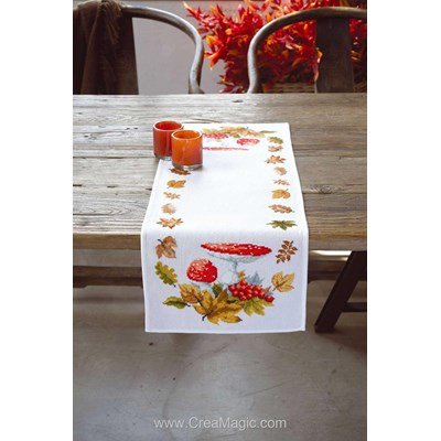 Kit De Broderie Vervaco 158415 'Chemin De Table Arbres De Noël' | Neuf, Jamais Ouvert | Origine Belgique