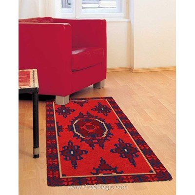 Tapis point noue calife red de Smyrnalaine