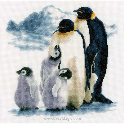 Kit point de croix Vervaco ballade de pingouin en vacances