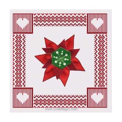 Fleur de noël kit au point croix compté - Marie Coeur