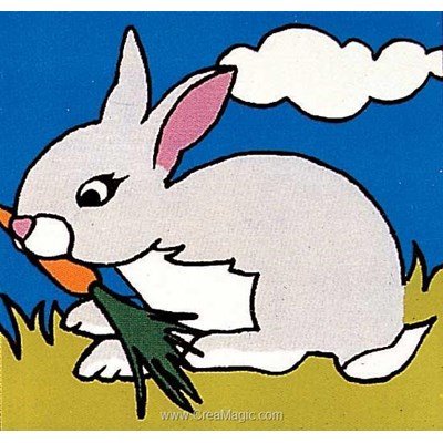Margot canevas kit enfant complet lapin mange sa carotte