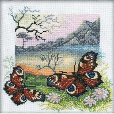 Modèle de point de croix Mon petit papillon, art animalier miniature pour débutant ( - France