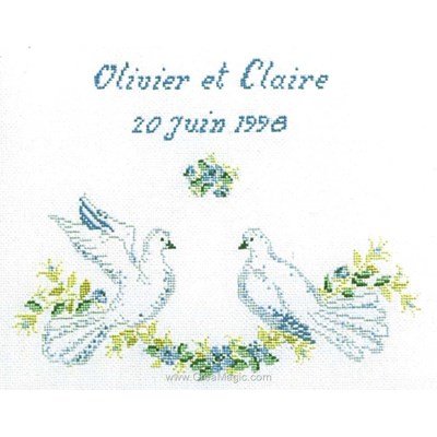 Les colombes la broderie - Princesse