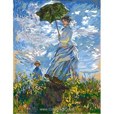 Femme à l'ombrelle d'après monet canevas - Margot