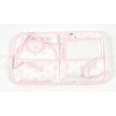 Bavoir bébé pochette cadeau : bavoir naissance + serviette inclus baby star - rose à broder - DMC