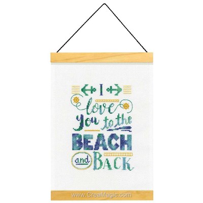 To the beach and back broderie au point de croix - Dimensions