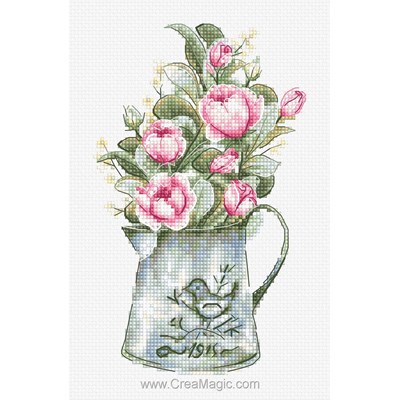 Kit point de croix Bouquet with roses - Luca-S