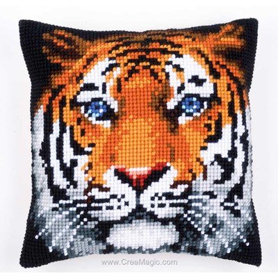 Coussin tigre du safari au point de croix - Vervaco