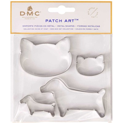 Emporte pièces chien et chat pour le patch art - DMC